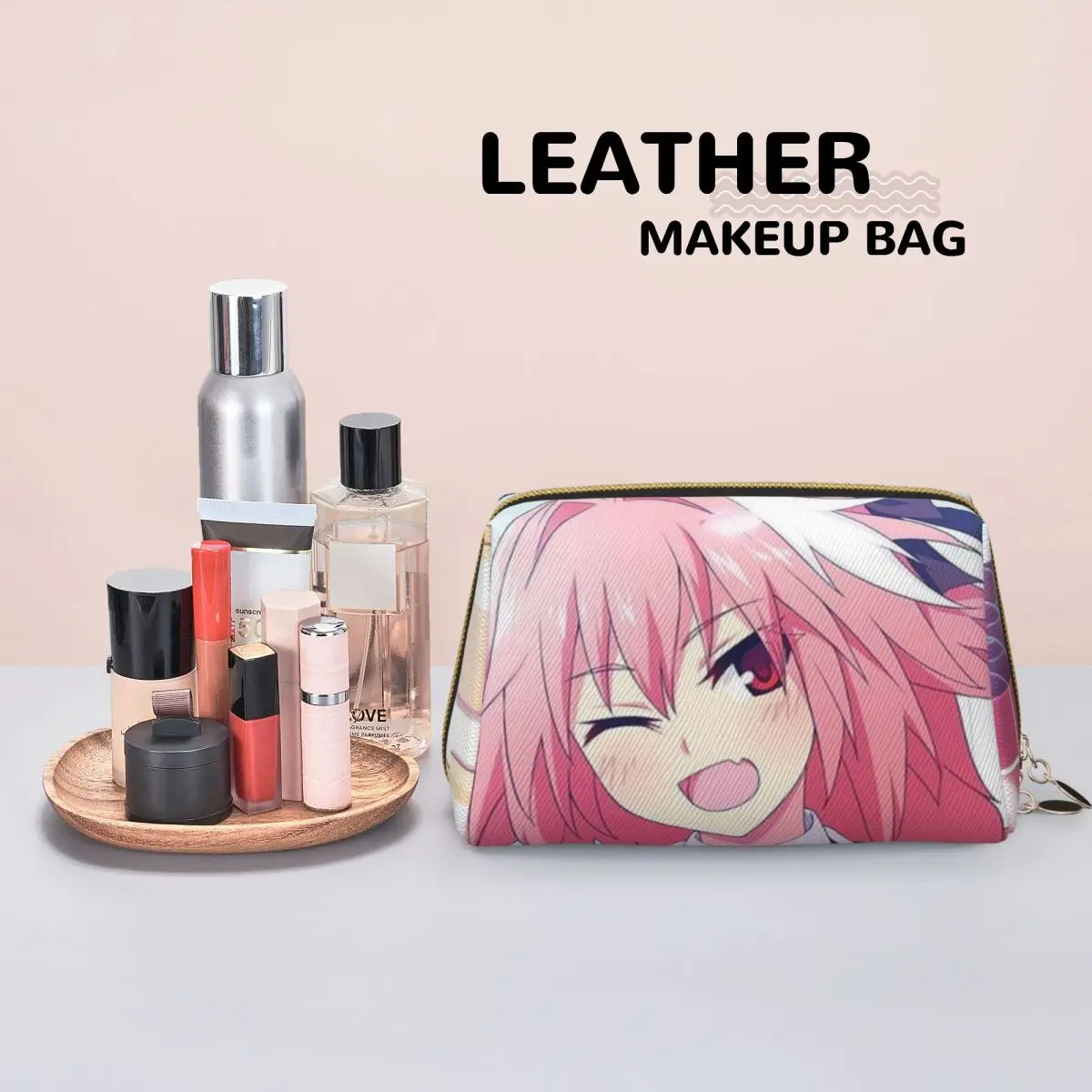 Astolfo Anime (13) Women Cosmetic Bags Travel Makeup Organizer Pouch Toiletry Storage Dopp Kit Box