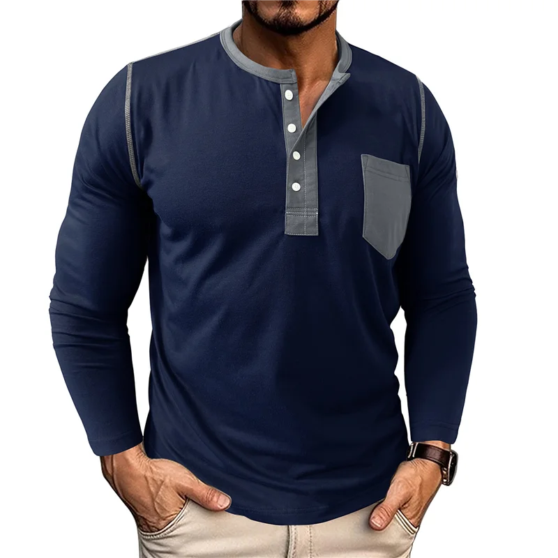 

FX-Men's Henley Shirts Raglan Long Sleeve Casual Slim Fit Fashion T-Shirts
