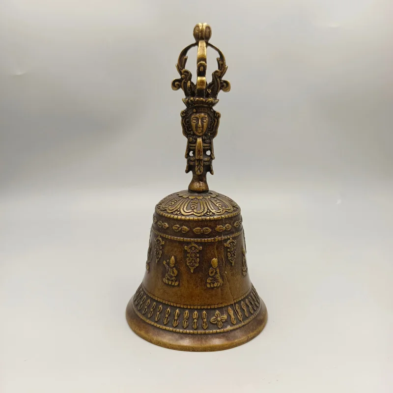 

Медные латунные принадлежности Даосский инструмент Будда Ритуальный колокольчик Буддийский зал Металлический орнамент