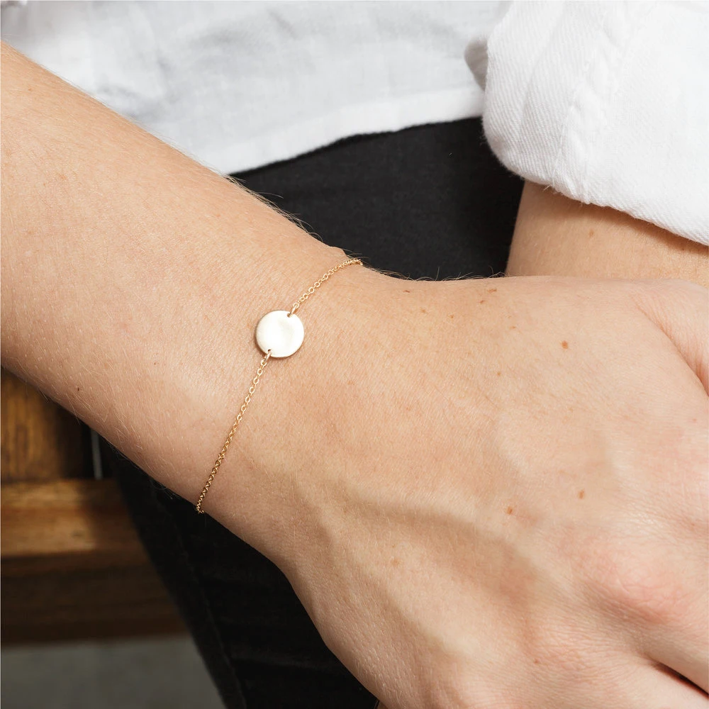 eManco Armbänder aus Edelstahl 316, für Damen, verstellbare Kette, Charm-Armbänder, Damen, minimalistischer runder Armband-Schmuck