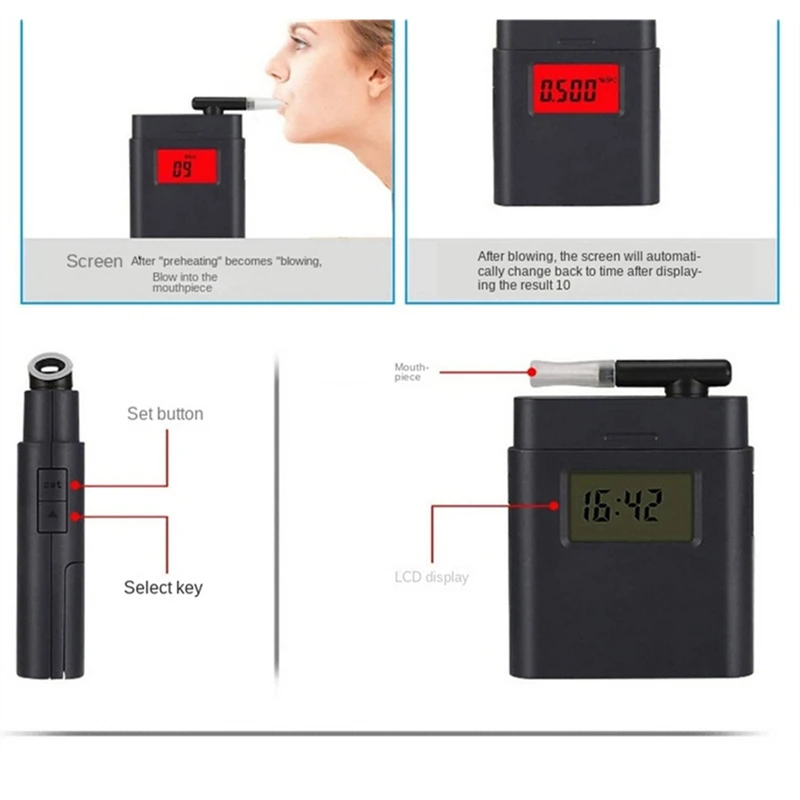 

Высокоточный мини-тестер алкоголя, алкотестер, альтиметр, самый высокий напоминание, безопасность водителя на дороге-ELEC