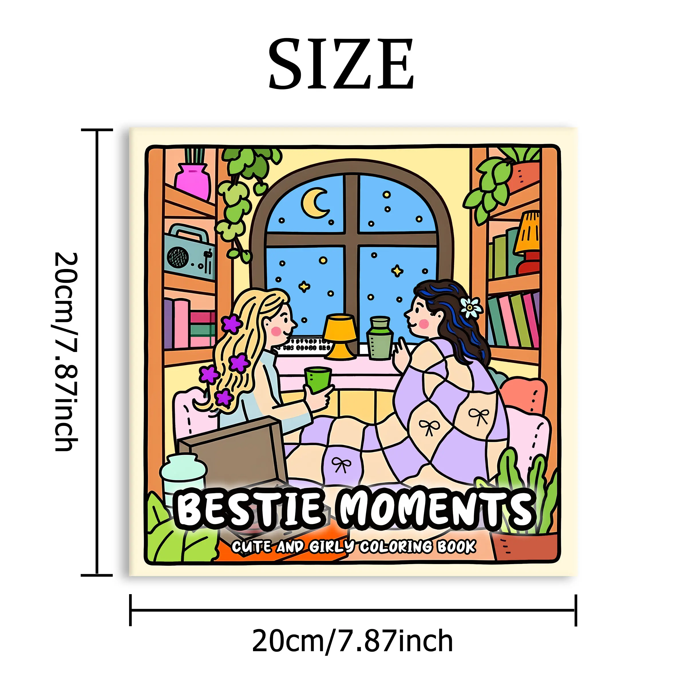 BESTIE MOMENTS: Coloring Book for Adults Featuring Cute Cozy Daily Activities for Relaxation (Cozy Spaces Coloring)