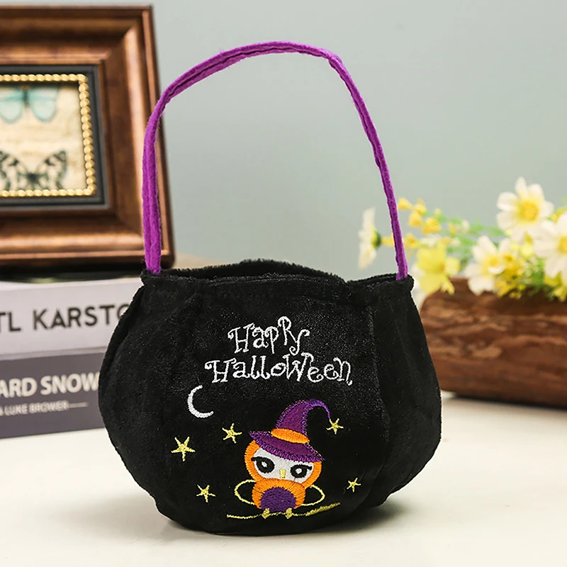 Halloween Loot Party Kids Pumpkin Trick Or Treat Tote Bags Candy Bag Storage Bucket Portable Gift Basket