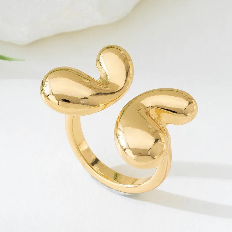 

Simple ins landscape butterfly opening ring, niche unique design geometric index finger ring, jewelry tide