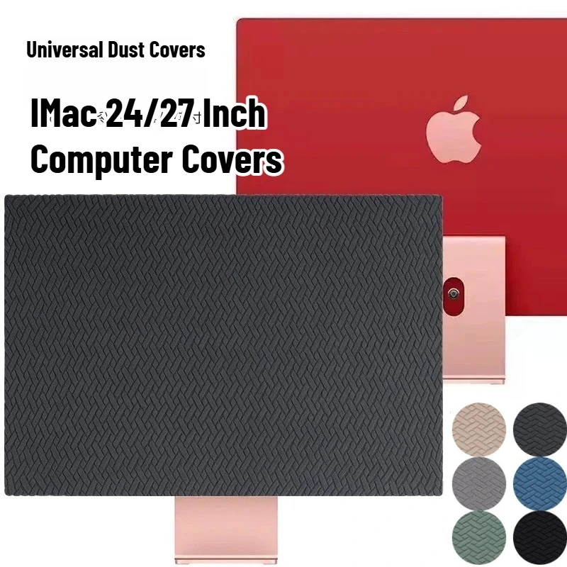 IMac 24/27 Inch Universal Computer Covers Anti-static Washable Soft Dust Covers Desktop Monitor Solid Color Elastic Slipcover