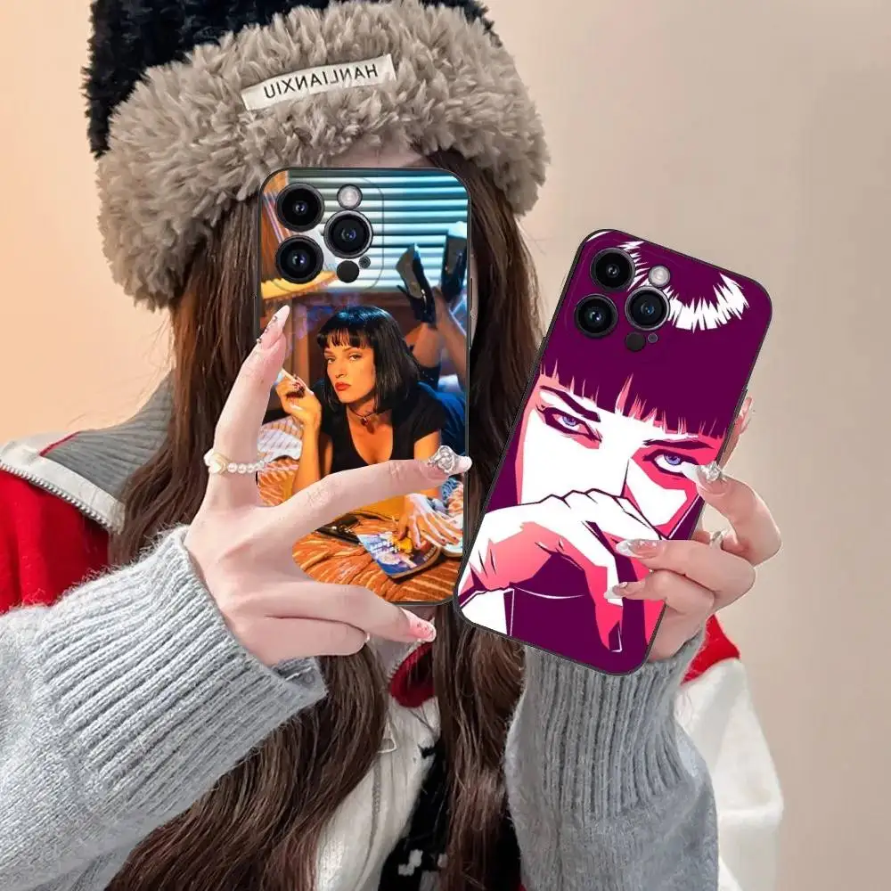 

P-Pulp Movie F-Fiction Phone Case For iPhone 16,15,14,13,12,11,Pro,XS,Max,XR,Plus,E,SE4,Mini Black Fashion Cover