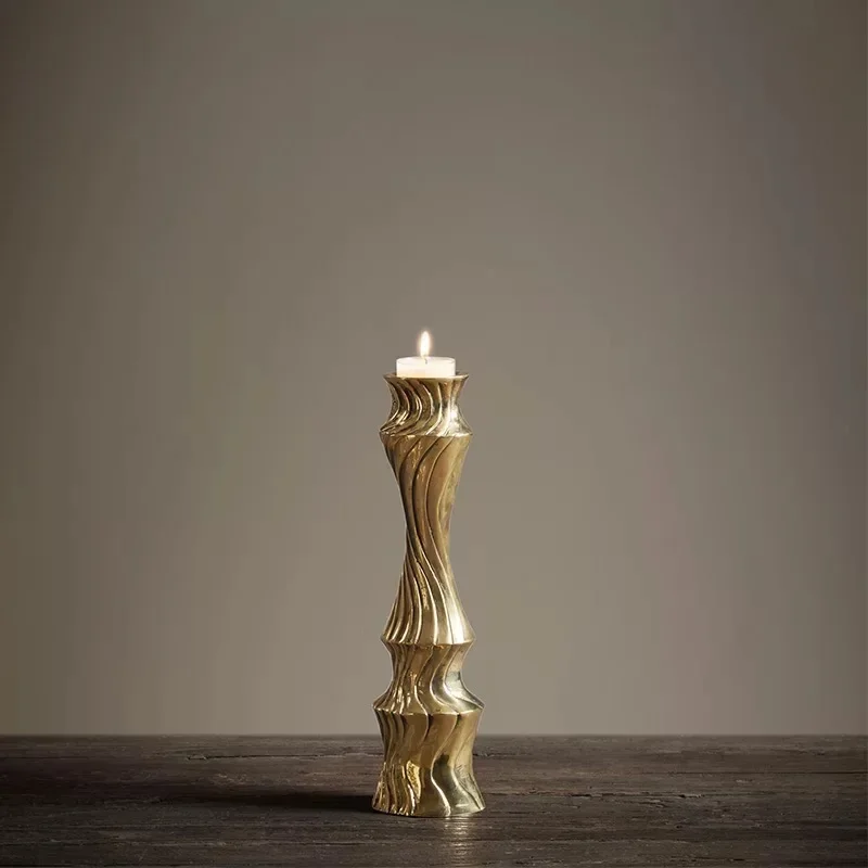Candlestick ornament, candle Nordic retro romantic