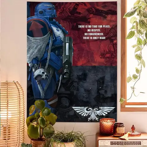 Hot Game 40K Tapestry Anime Tapestry Hanging Tarot Hippie Wall Rugs Dorm Wall Hanging Sheets