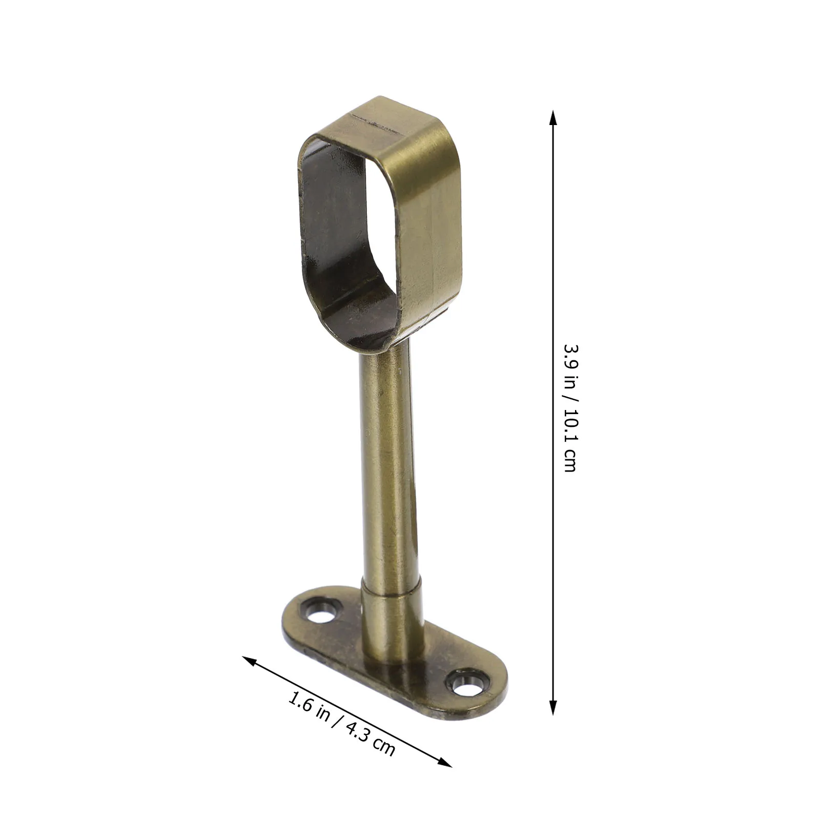 Soporte de armario, colgadores de barra de cortina de Zinc, aleación de fácil instalación, montaje en pared, Hardware de soporte de tubería de armario, 4 Uds.