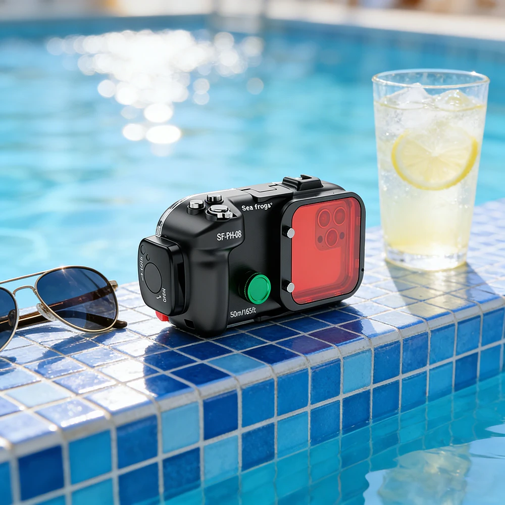 Seafrogs Snorkeling Waterproof Cell Phone Case For iPhone 17 16 15 Pro 13 14 Pro 14 Pro Max 40M Pool Photography Accessories view 4