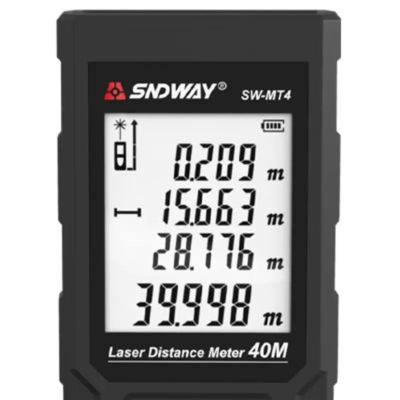 SNDWAY SW-MT4 Economic Digital Laser Distance Meter Laser Tape Measure 40m