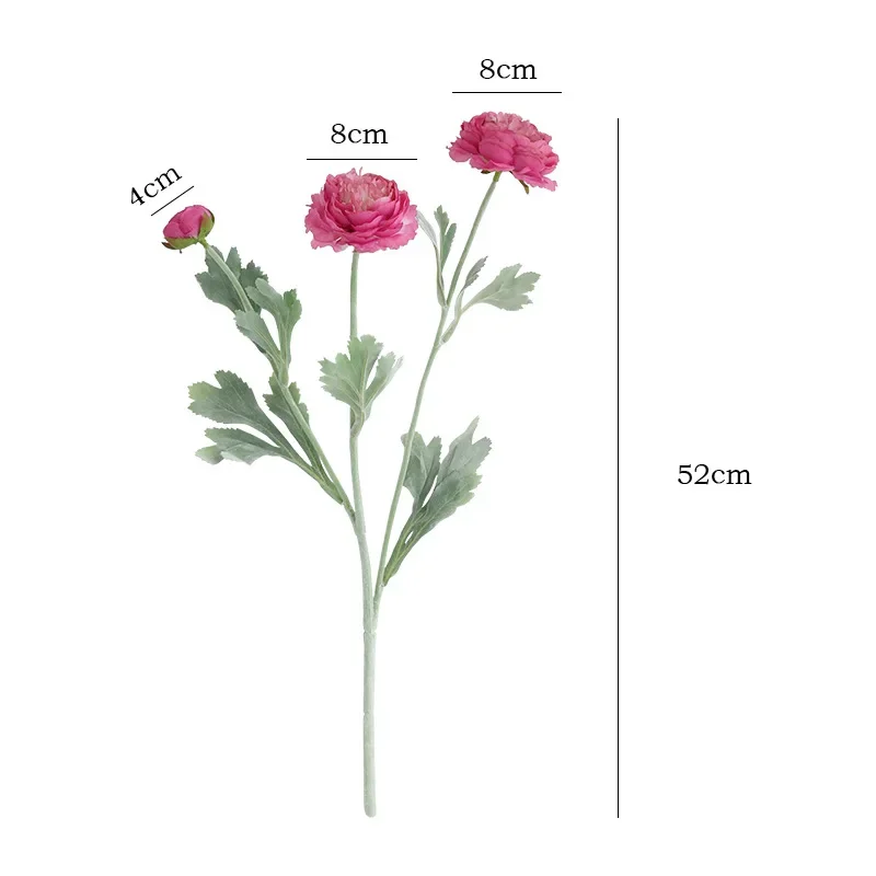 5 uds 3 cabezas de flores artificiales ramo de peonías falsas artificiales flores de peonía Faxus ramos de boda para fiesta decoración del hogar