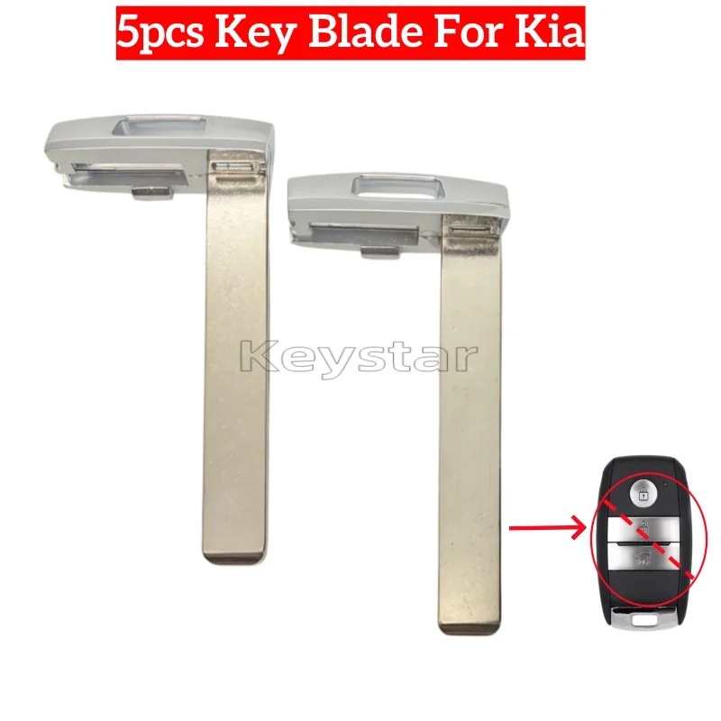keychannel 5pcs/lot KIA10TE Car Smart Key Blade Keyless Fob Emergency Insert Key Blank for Kia Optima Niro RIO Picanto K2 K5