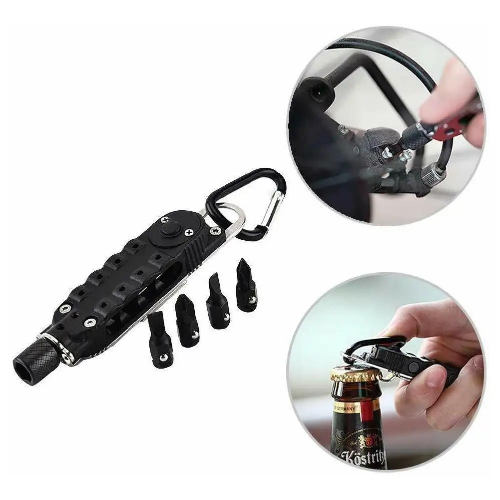 Multifunctional Mini Screwdriver Outdoor EDC Keychain Shape Screwdrivers Portable Steel Repair Tool