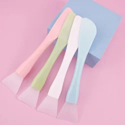 Silicone Facial Mask Brush Soft Head with Scraper Integrated Dual-use Mud Film Brush DIY Film Adjusting Beauty Tool  wholesale