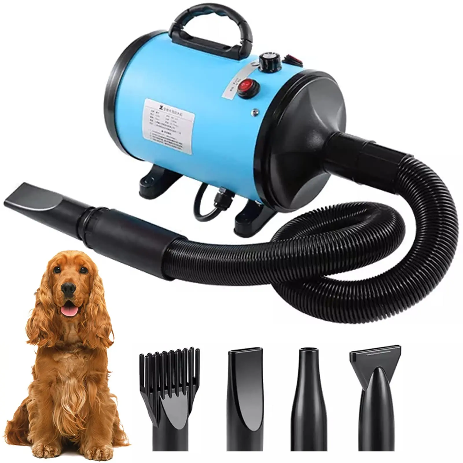 

High Velocity Haardroger Voor Huisdieren Water Stepless Speed Blower Mute Pet Dog Hair Grooming Dryer Machine