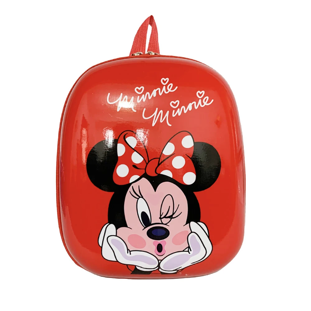 Plecak Disney Cartoon Mickey Minnie Stitch Pooh twarda osłona tornister dziecięcy Kawaii wodoodporny plecak szkolny