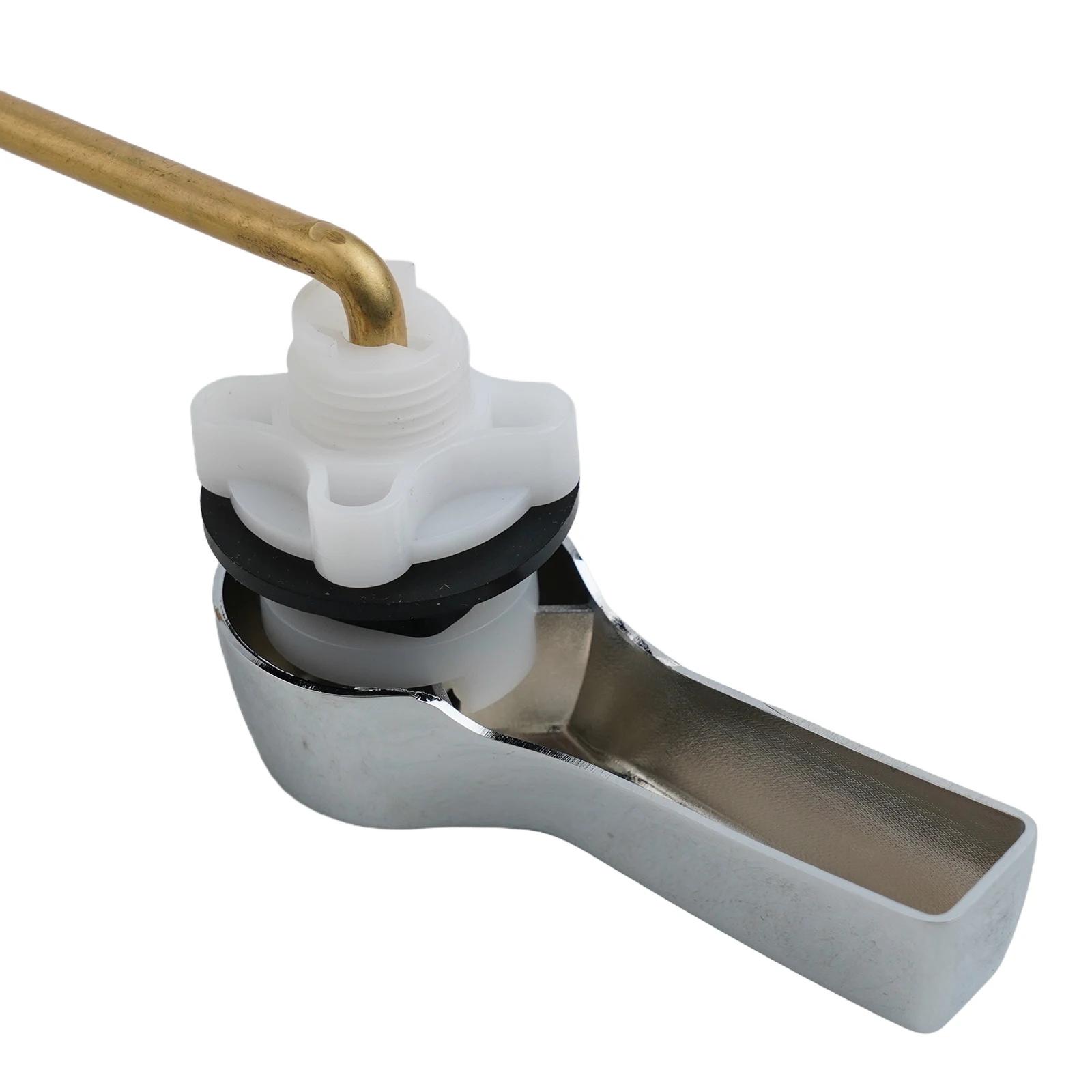 Alignment Flush Handle User Friendly Design Zinc Alloy Chain Easy Installation Sturdy Tank Trip Lever Glossy Finish Three Holes