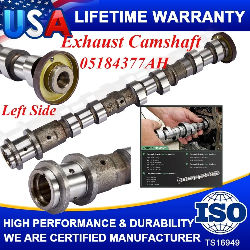 

NEW For 2011-2020 Jeep Dodge Chrysler Ram Exhaust Camshaft Left Side 5184377AH