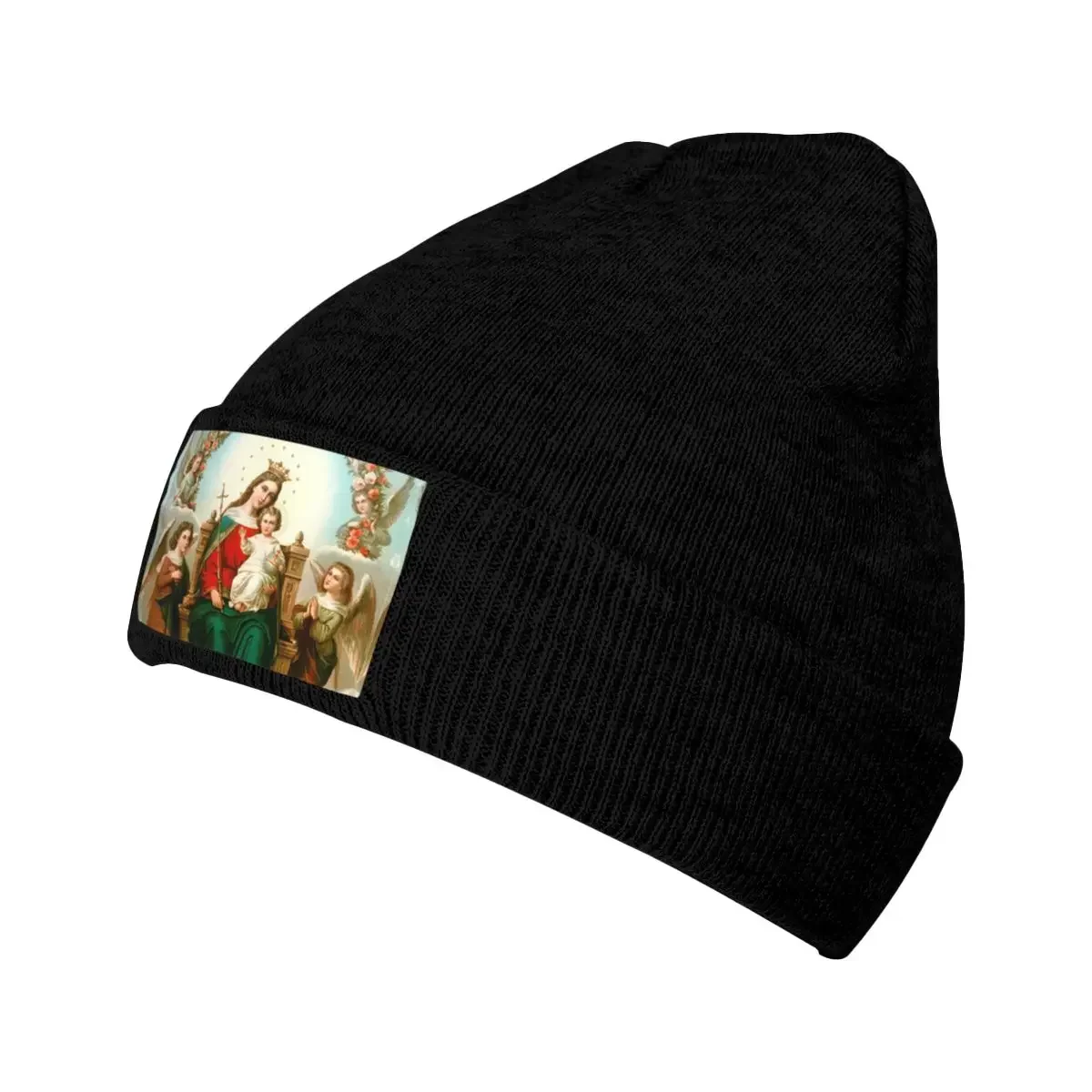 Virgin Mary Skullies Beanies Caps Men Women Unisex Cool Winter Warm Knitted Hat Adult Catholic Christian Bonnet Hats