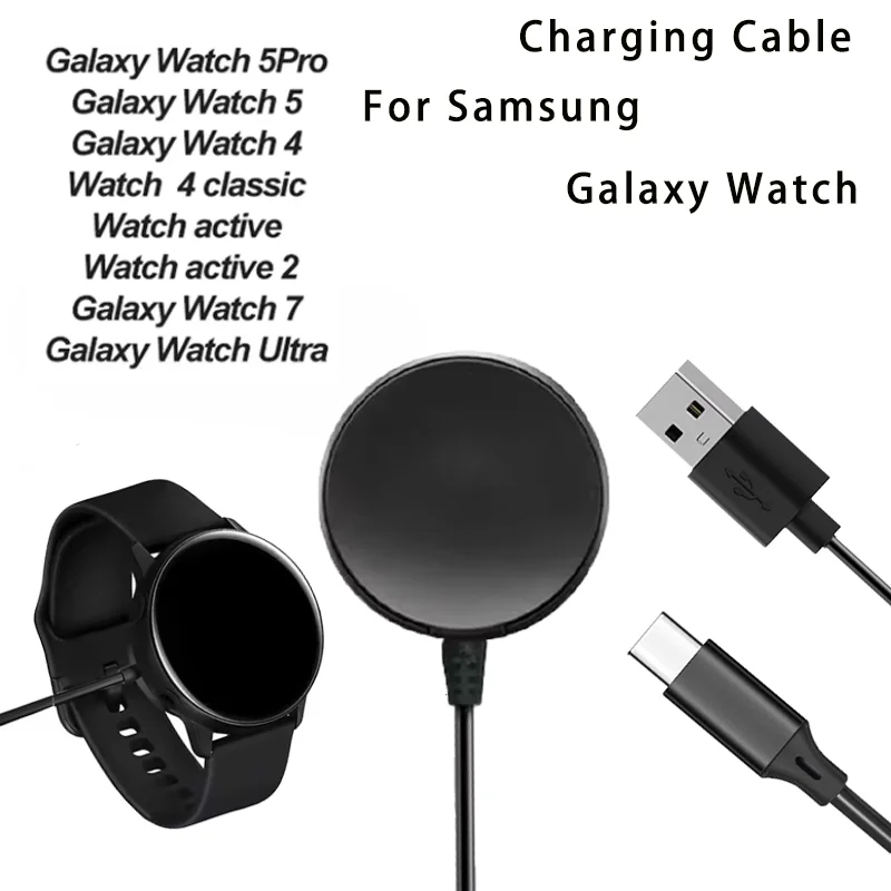 For Samsung Galaxy Watch 8/7/6 Classic/5/5 Pro/4 Classic Charger USB-C Type C Charger Smart Watch Charger Replacement Charger