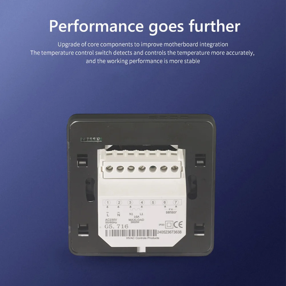 16A Mechanical Thermostat for Electric Floor Heating with Upgraded Core Components and Energy Efficient Design