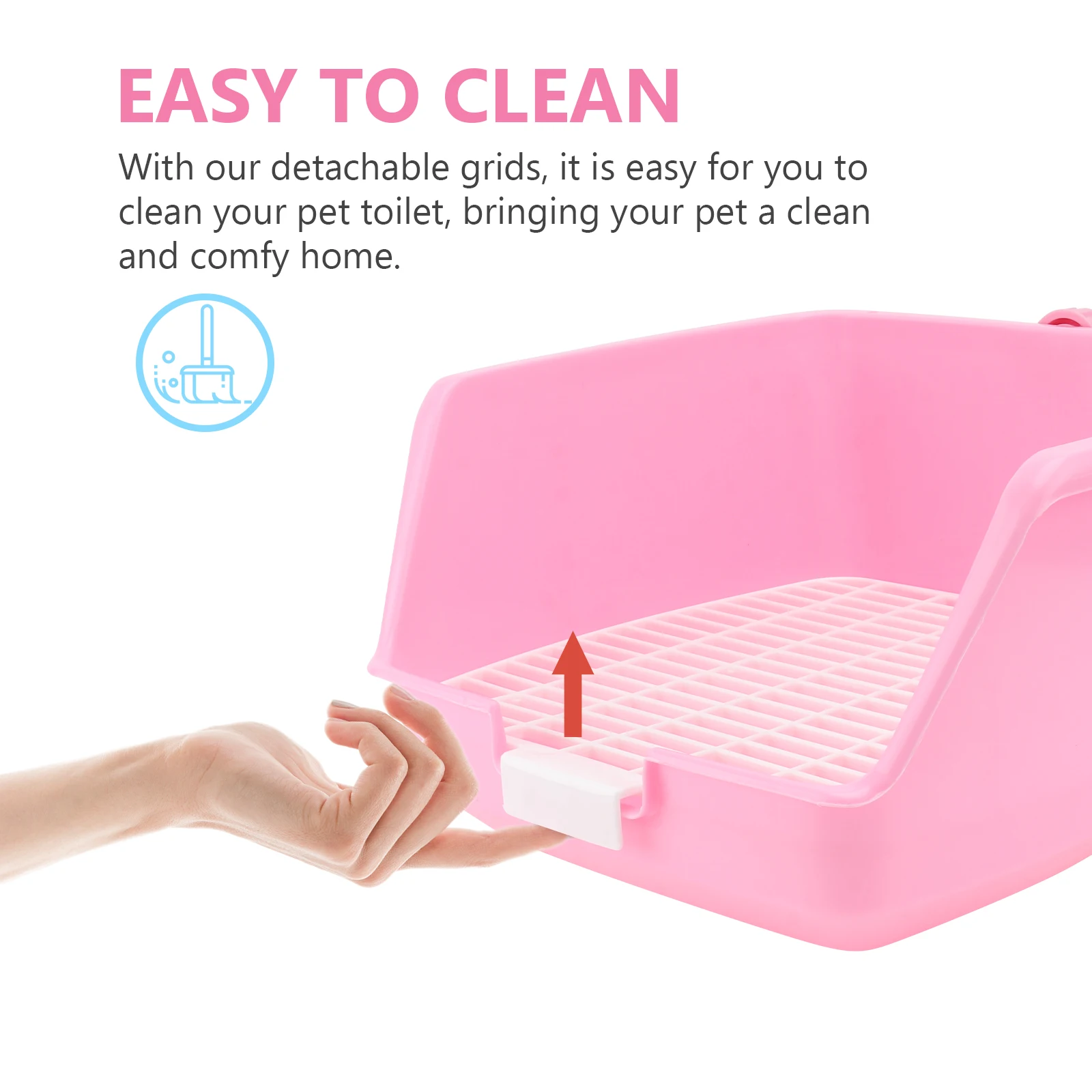 

Rabbit Toilet Bathroom Accessories for Guinea Pigs Chinchillas Detachable Grids Easy Clean Durable Material Mini Toilet Pet Pee