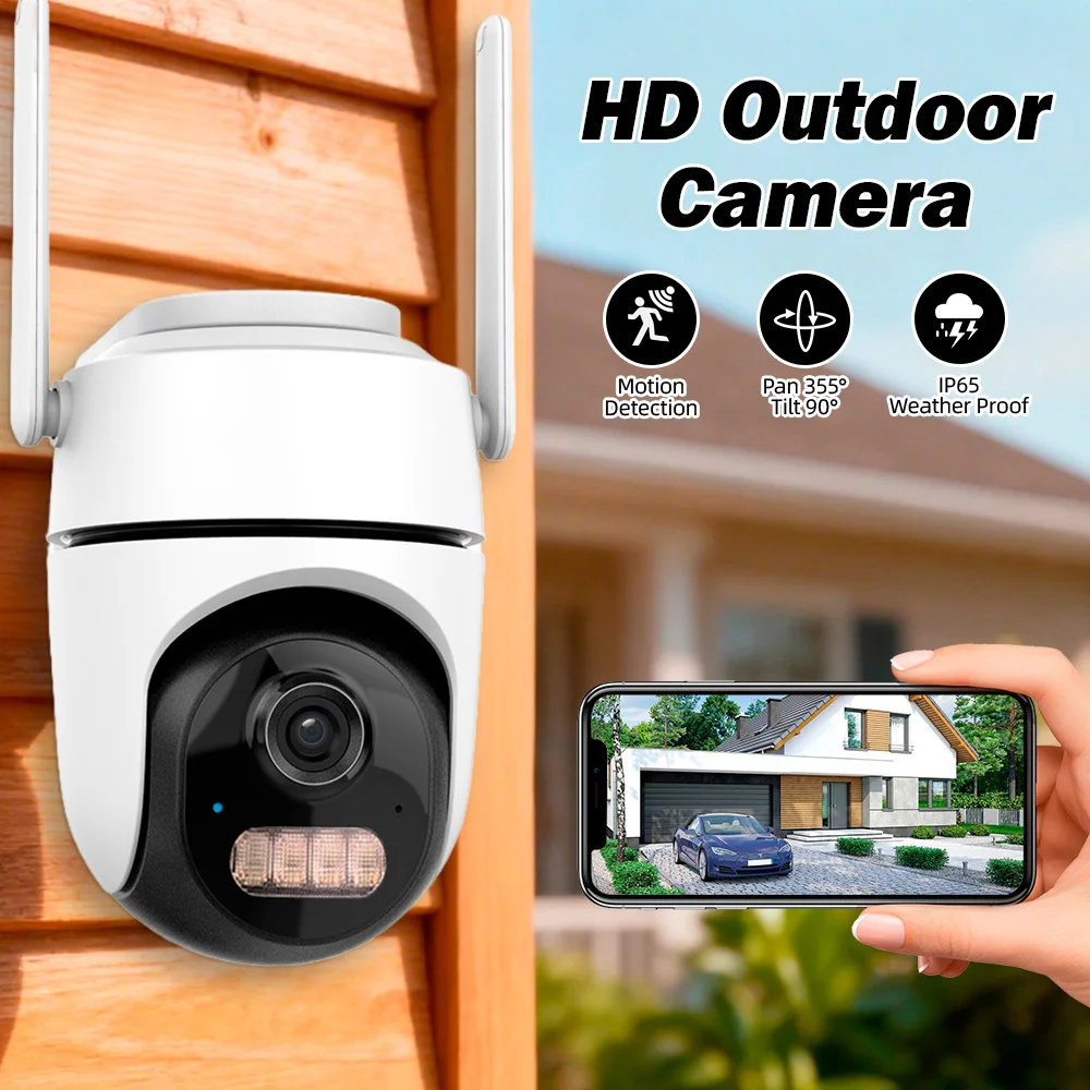 Cámara IP WiFi para exteriores, seguimiento automático AI, cámara de seguridad para el hogar, vídeo, vigilancia CCTV inalámbrica, cámara Onvif P2P iCSEE