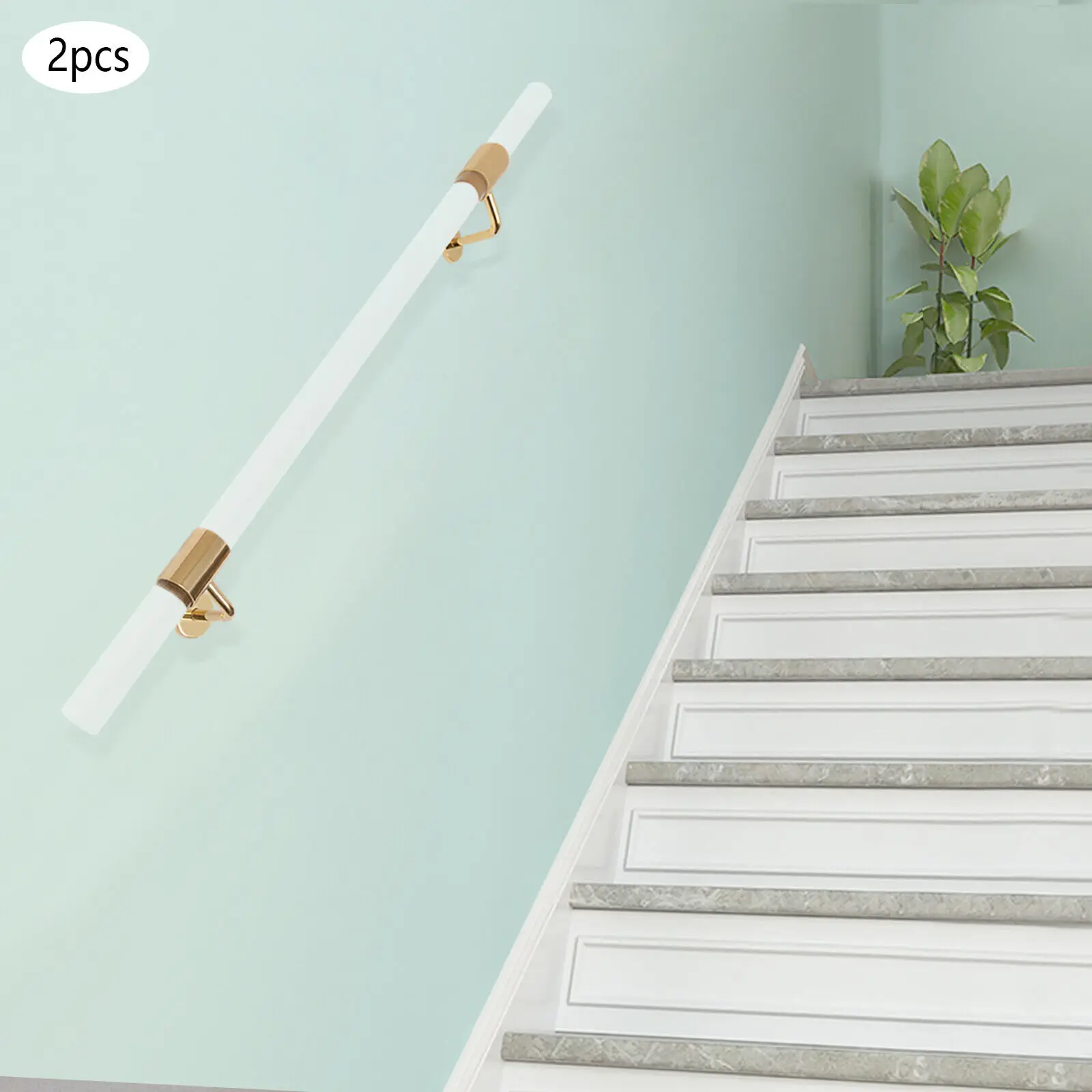 3.3フィート アクリル壁取り付け手すり 階段用 階段手すり ハンドレールキット 4.8kg