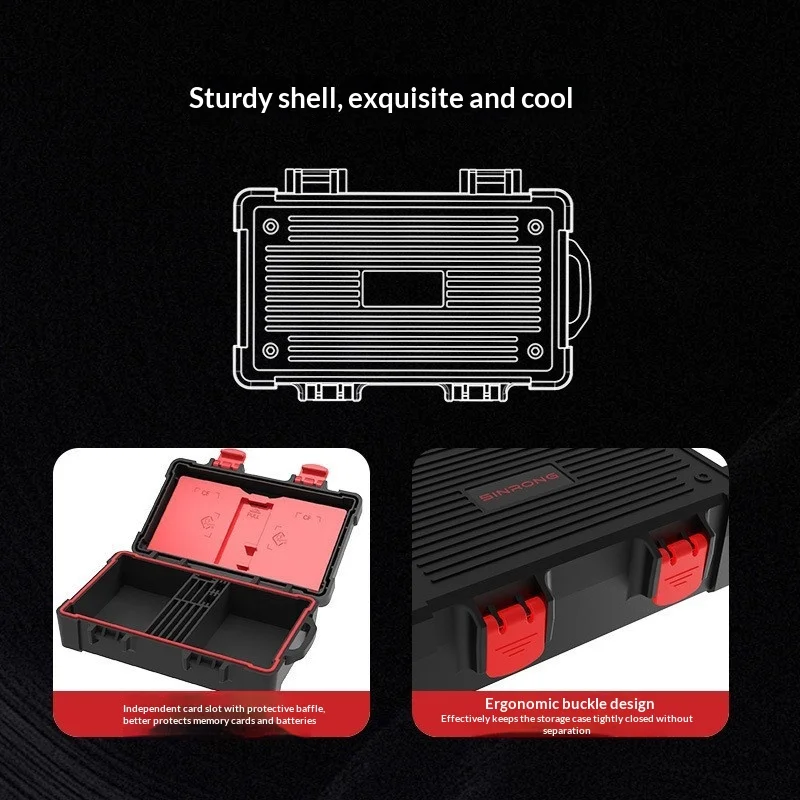 【 Essential for adventurers 】 Outdoor DSLR camera battery storage card waterproof storage box battery anti drop storage box