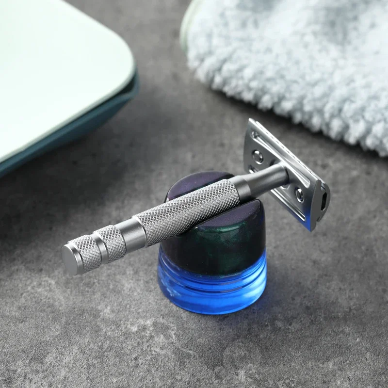 Yaqi Men's Ocean Resin 14mm Shaving Razor Holder Stand Cheap Portable For Travel Durability Shaving Razor Holder Stand