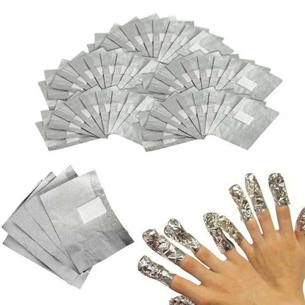 Removedor de unhas ambientalmente eficiente, Eco-friendly removedores de unhas, Foil Wraps para fácil remoção Gel polonês, simples, 50pcs, 100pcs