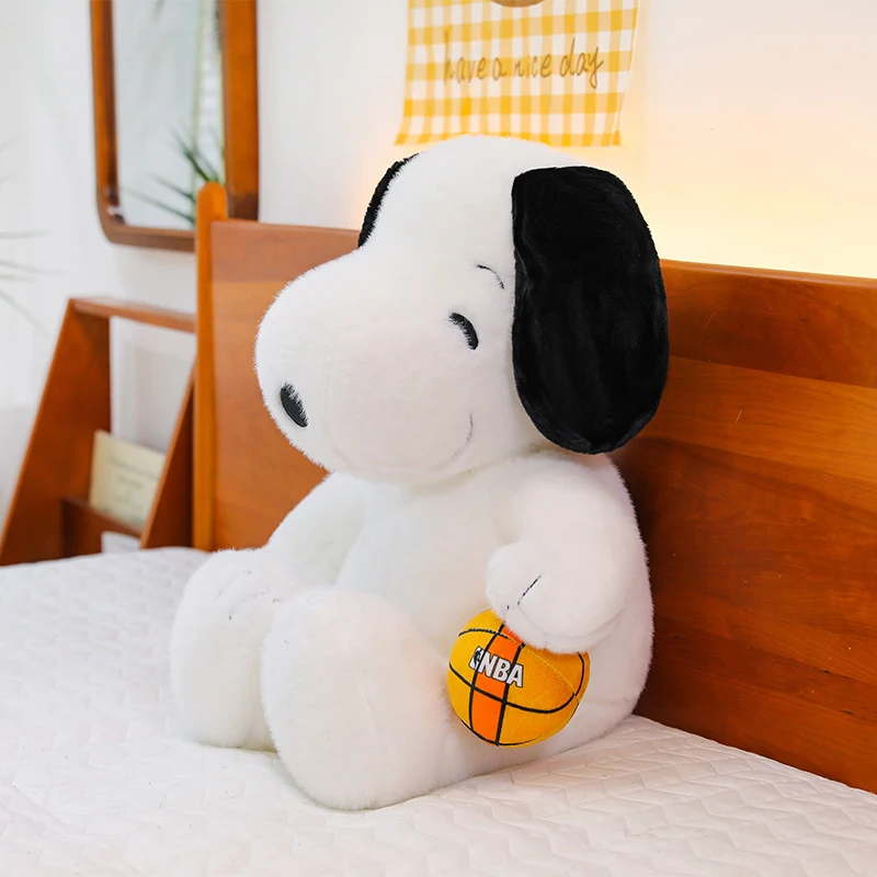 35-55 سنتيمتر الكلاسيكية سنوبي أفخم لعبة الكرتون أنيمي لطيف عيد ميلاد وسادة أريكة الظهر الكلب دمية الأطفال عيد الميلاد محشوة هدية