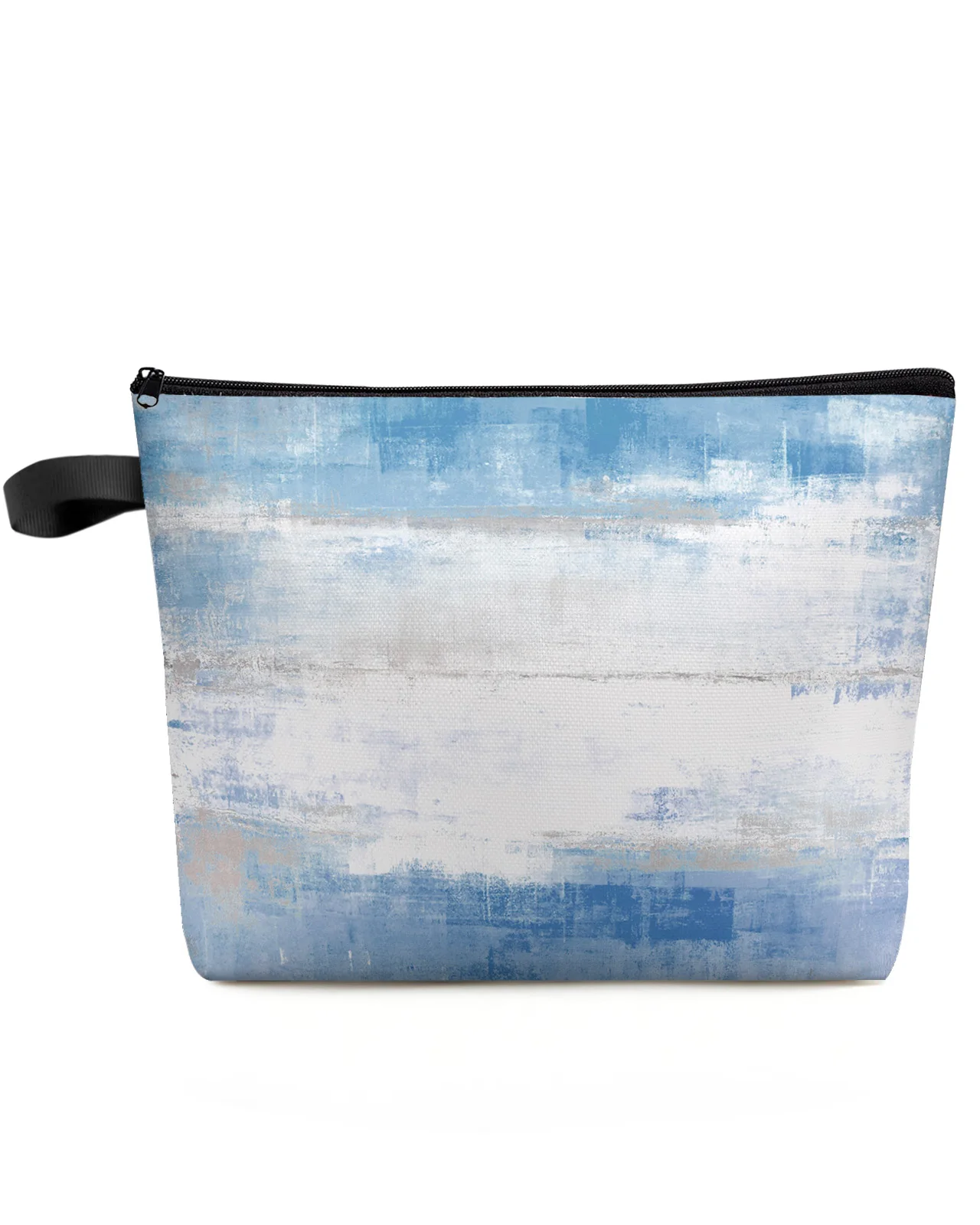 Abstract Oil Painting Art Blue Makeup Bag Pouch Travel Essentials Lady Women Cosmetic Bags Toilet Organizer Storage Pencil Case