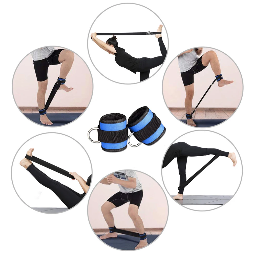 1Pair Ankle Weights Straps Leg Strength Training Weight Bearing Power Strap Foot Ring Fitness Leg Extensions Curls Hip Abductors