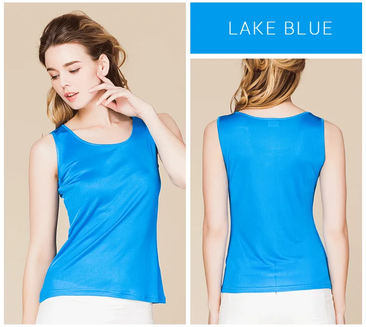 SuyaDream Women Tanks Knitted Real Silk Solid Vest O Neck Sleeveless Basic T Shirt 2025 Spring Summer Tops