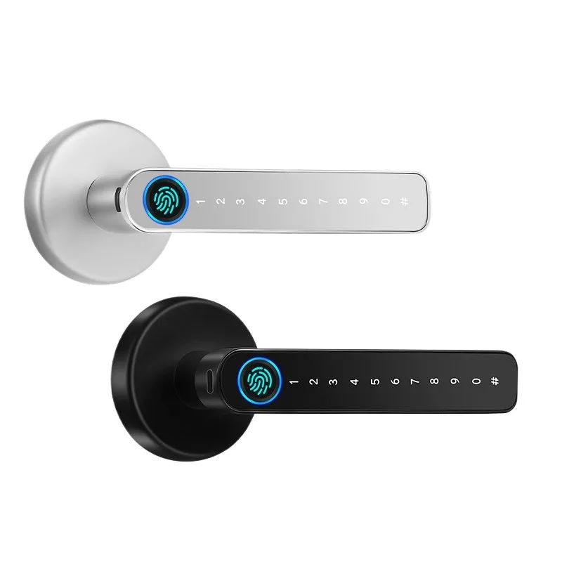 

Room door handle lock Open as soon as you hold it, handle fingerprint password lock APP handle smart