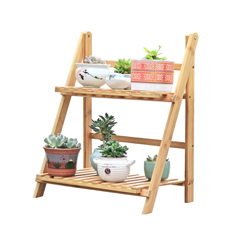 

Balcony flower stand plant stand balcony movable living room hall with indoor wooden floor folding