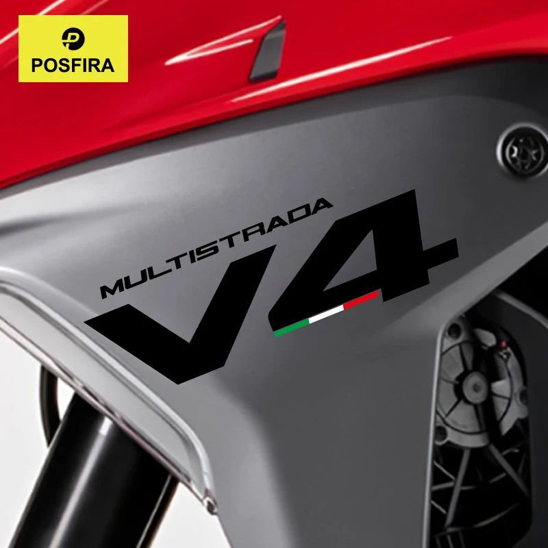 POSFIRA Motorcycle Fairing Stickers Vinyl Decals for Ducati Multistrada V4 2025-2026 Motorbike Decoration Accessories