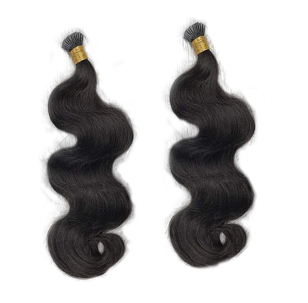 I Tip Hair Extensions microlink per le donne nere onda del corpo capelli vergini brasiliani 100% capelli umani capelli sfusi 1g/100 fili