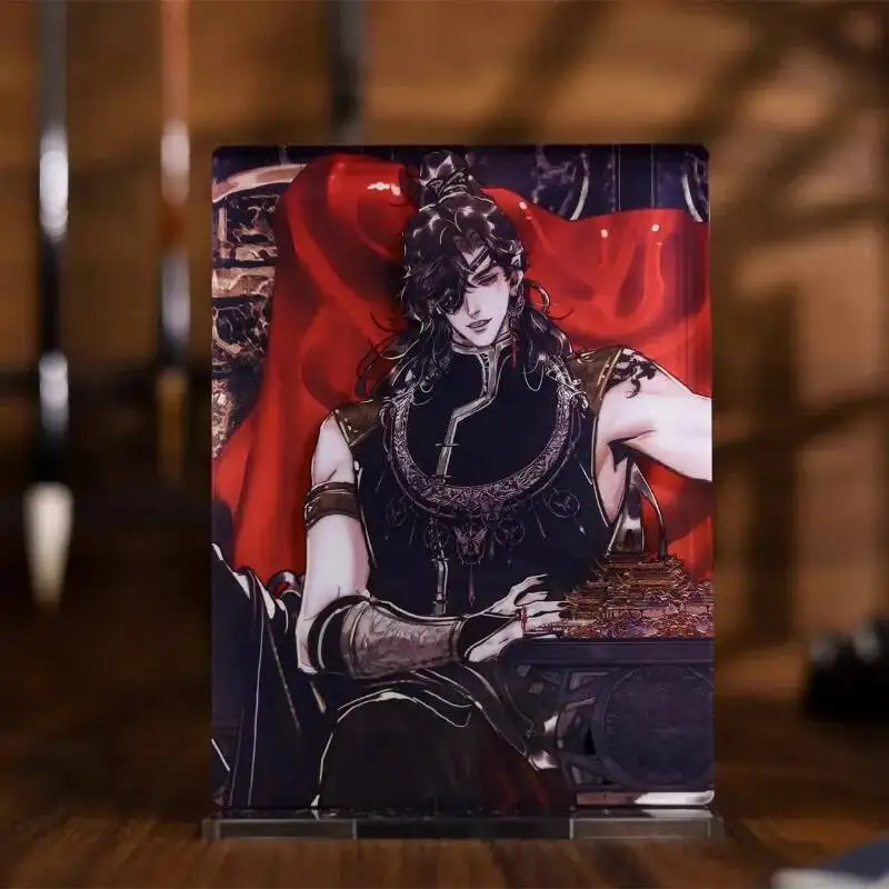 Tian Guan Ci Fu 코스프레 Hua Cheng 공식 만화 아크릴 흐르는 유사 스탠드 장식 스탠딩 카드 수집 선물