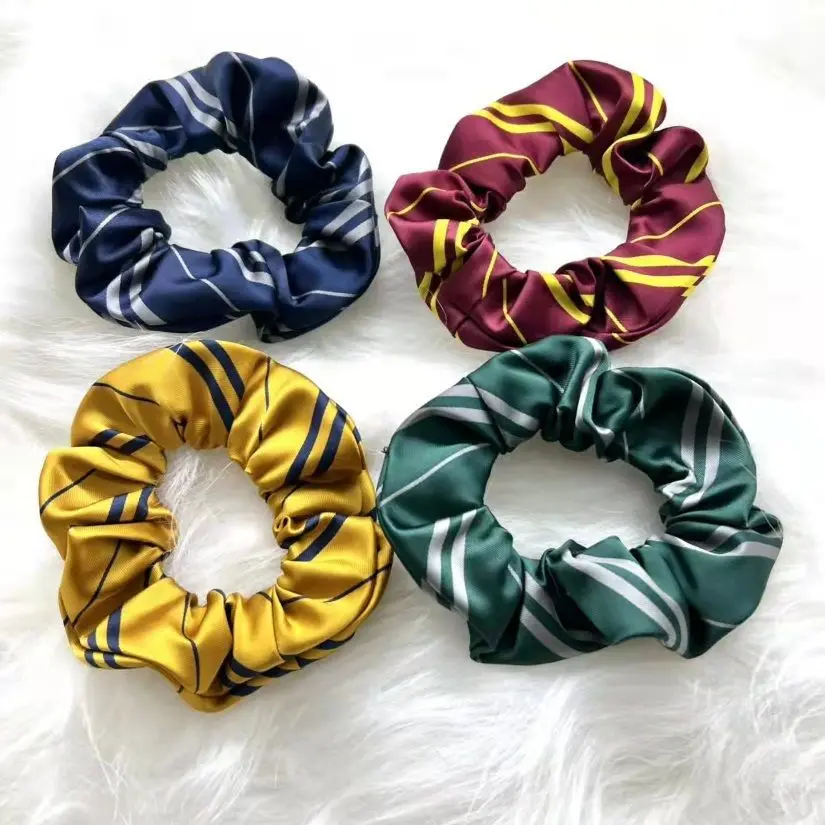 Mago escuela de magia Slytherin Cosplay cabeza desgaste cuerda para el cabello Cosplay accesorios de cuerda para el cabello accesorios de Scrunchie Halloween para mujeres