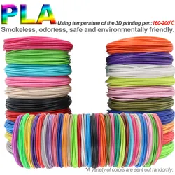 3D Pen Consumables PLA Filament Diameter 1.75mm Color 3D Pen Printing Material 20/30 Colors, 90M 150M 200M, Smokeless,Odorless