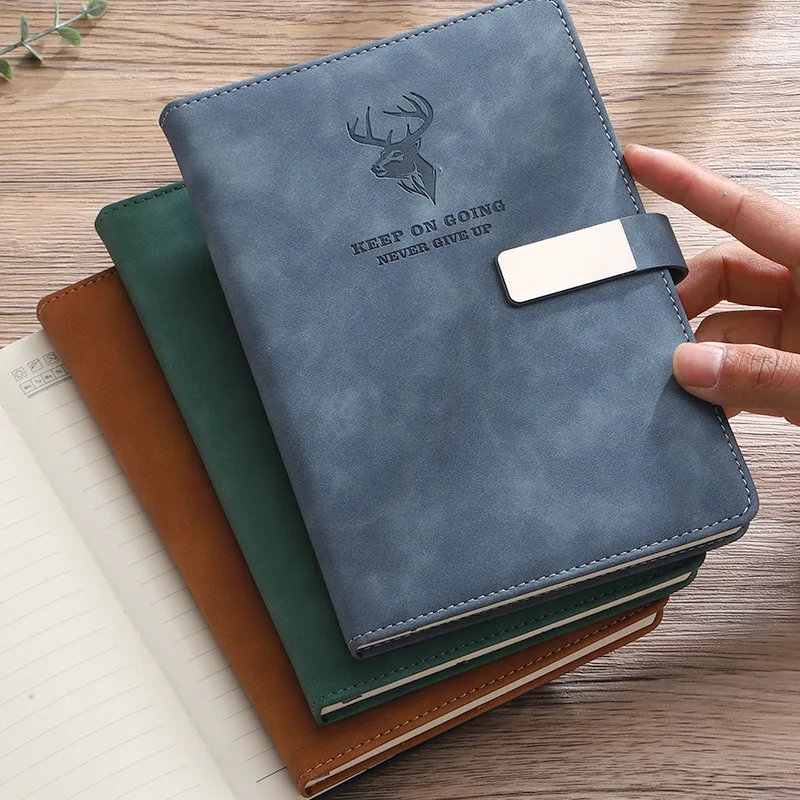

240 Sheets Business Notebook A5 Leather Notebook Buckle Thickened Notebook Multi Color School Stationery Office Supplies