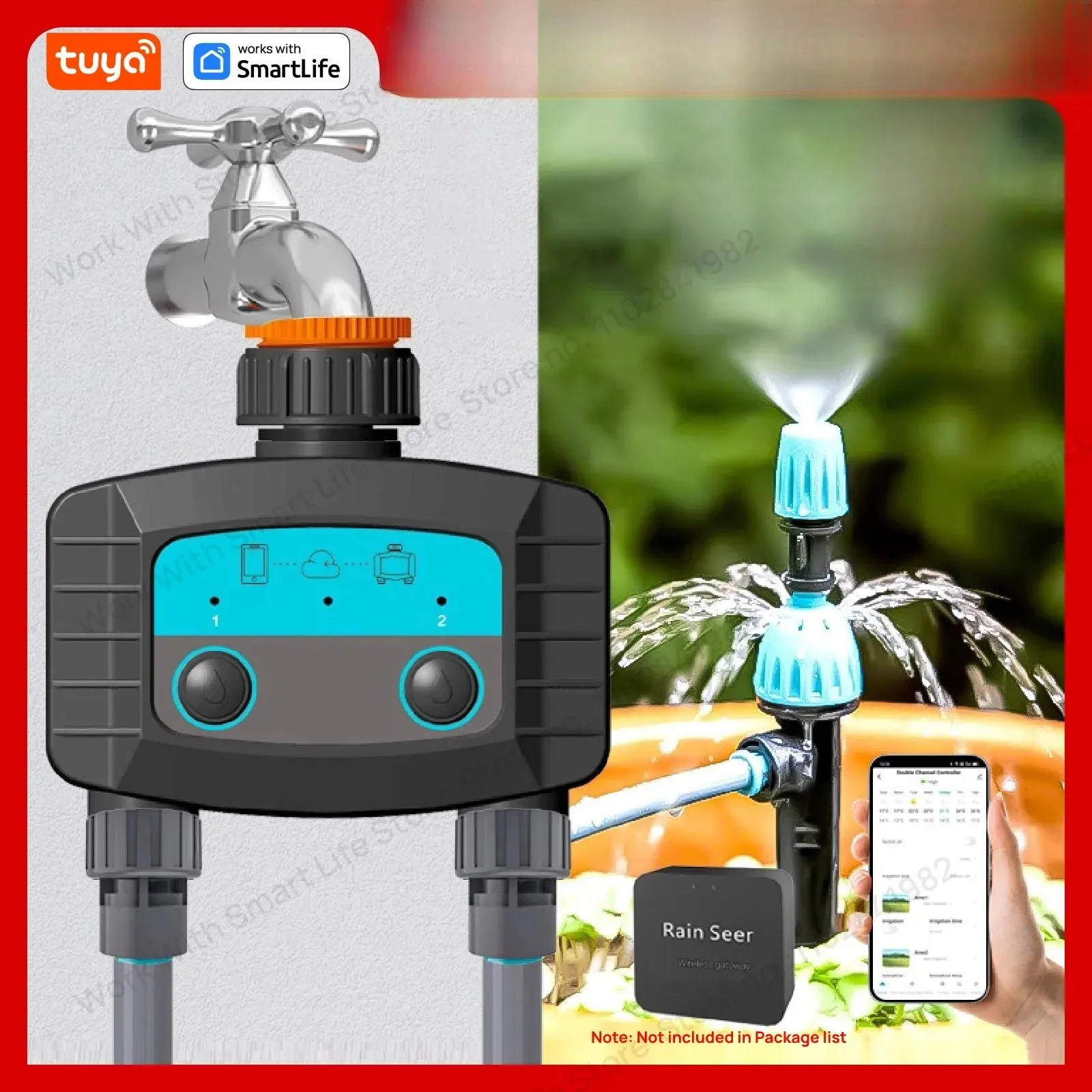 

New 1PCS Tuya Smart Sprinkler Timers Dual Bluetooth Garden Hose Watering System