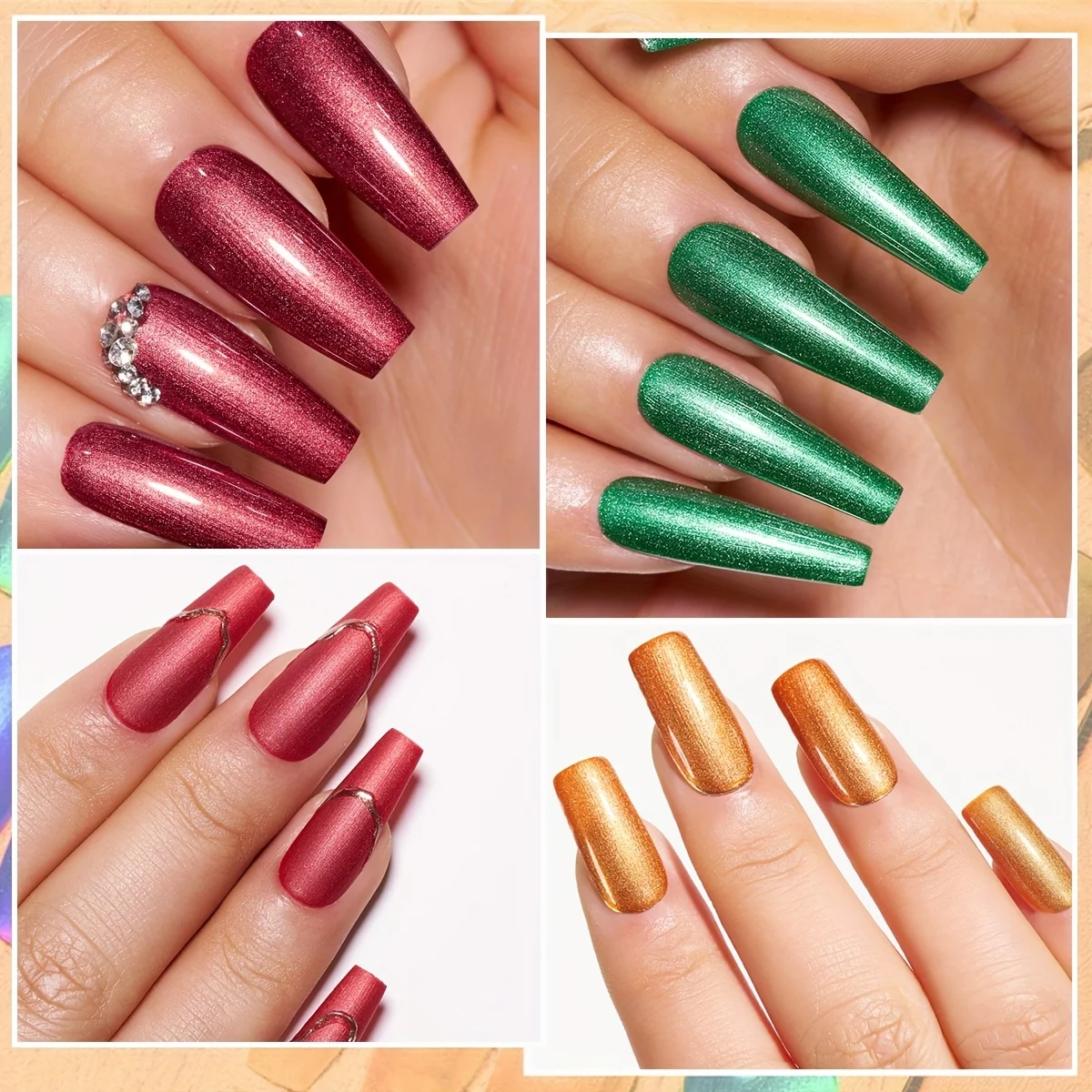 XEIJAYI 1Pc 15ML Metallic Painted Nail Gel Polish Nail Emboss UV Gel Sculpture Design, Magic Mirror Effect, For Manicure DIY