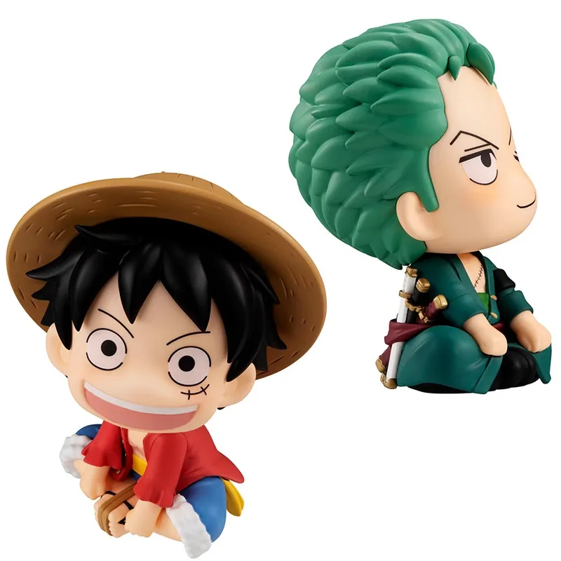 Jeden kawałek Luffy Zoro animacja kreskówka Model figurki Kawaii proste ozdoby dekoracja stołu zabawki dla dzieci prezenty świąteczne