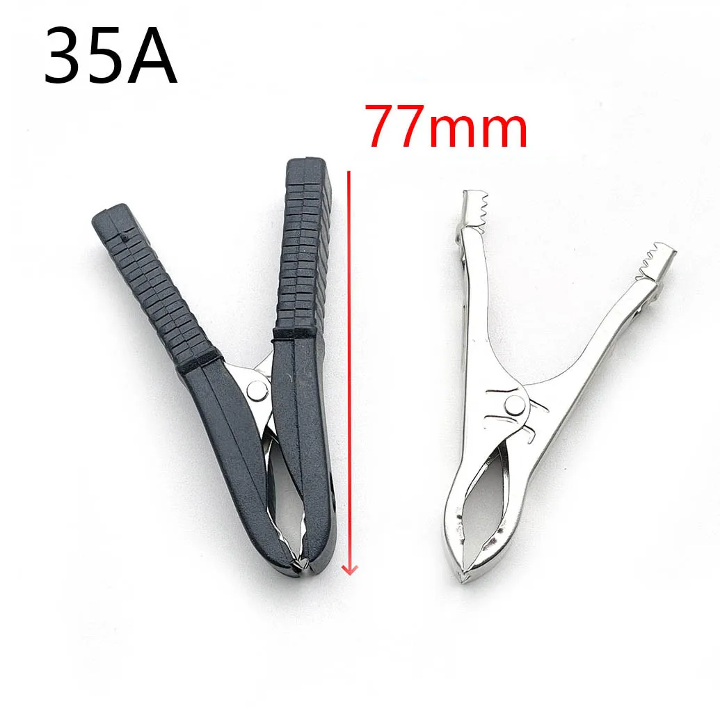 10sets 35A-100A Electrical Crocodile Alligator Battery Insulated Clip Connector Plastic Handle Test Alligator Clip For Ele