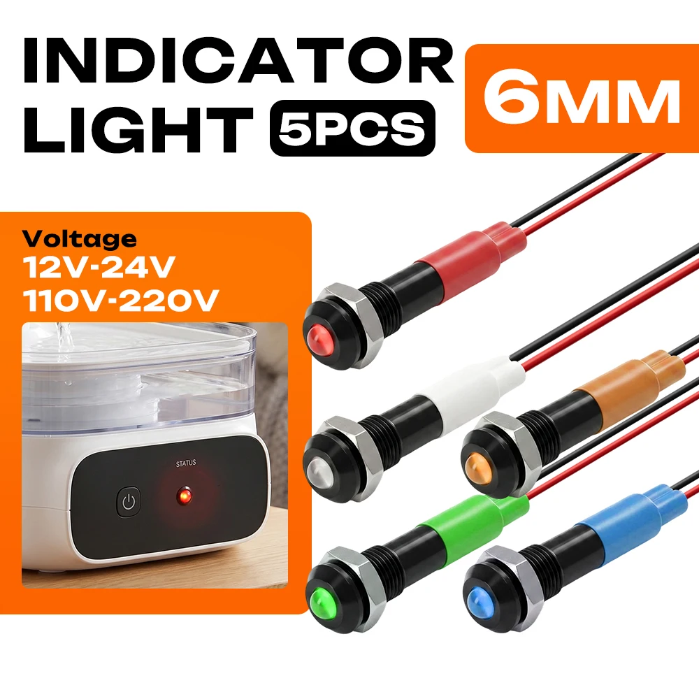 filn-5pcs-luzes-de-sinalizacao-a-prova-d'Agua-ip67-de-6mm-12v-24v-110v-220v-lampadas-led-de-metal-pretas-para-carro-marinha-e-painel-de-controle-de-infraestrutura