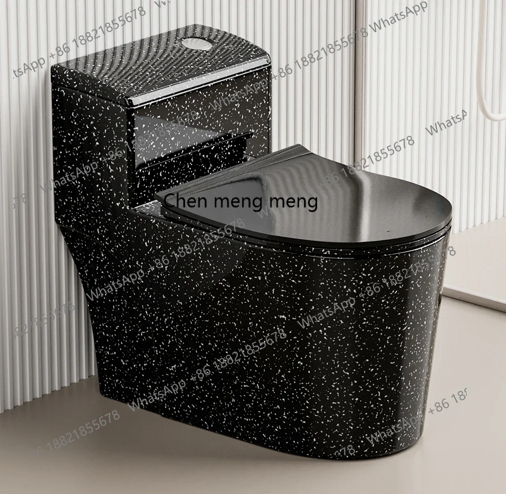YL Premium black spotted toilet household light luxury bathroom pump siphon ceramic seat toilet
